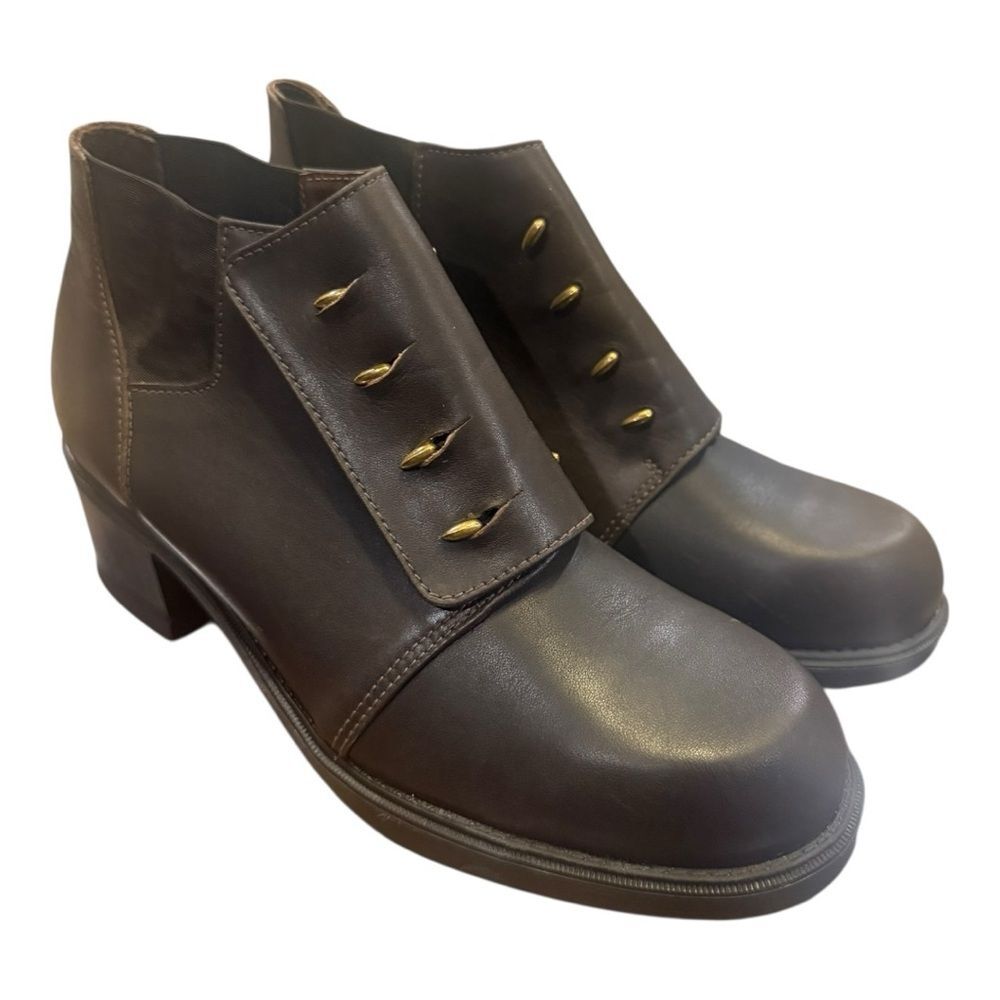 Naot Dark Brown Leather Ankle Boots – EU 38 / US 7 – Made in Israel